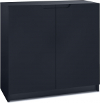 Vladon Logan Sideboard, Made in Germany, 2-ukseline kapp, matt must (82 x 78 x 37 cm)