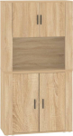 vidaXL Highboard, palju hoiuruumi, mitmeotstarbeline kapp, arhiivikapp, seinale paigaldatud, kapp elutuppa, kaasaegne, Sonoma tammepuidust materjal