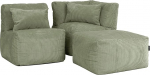 Icon Noa modulaarne diivan t&auml;iskasvanutele, salveiroheline, kohev Corduroy kangas, 3-kohaline nurgadiivan, mugav Bean Bag diivan t&auml;idisega, lamamistool, Lounge, elutoa m&ouml;&ouml;bel