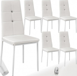TecTake 4 s&ouml;&ouml;gitooli komplekt 40x42x97cm | - erinevad v&auml;rvid ja kogused - (6x valge| nr. 402543)