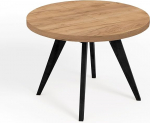 LORA &Uuml;mmargune pikendatav s&ouml;&ouml;gilaud puidust jalgadega, Loft stiilis, skandinaavia, l&auml;bim&otilde;&otilde;duvariandid: 90 kuni 220 cm (Oak Craft kuldne/must, l&auml;bim&otilde;&otilde;t: 90/140 cm)