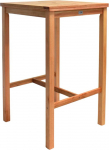Melton 4-kohaline aialaua 70cm Square Hardwood Bar Height Clear Finish Wooden Dining Table Outdoor Commercial Standard