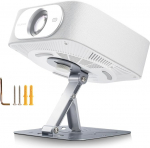 Projektori kinnituse projektori statiiv, multifunktsionaalne projektori seina- ja laealune statiiv, 180&deg; p&ouml;&ouml;ratav, sobib projektoritele, millel on 1/4-tolline kruviliides, ultra kompaktne kokkupandav statiiv, h&otilde;bedane