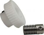 Ritzelgetriebe 1 St&uuml;ck 1 bis 25 &Uuml;bersetzungsverh&auml;ltnis Schneckenradsatz 0,8 Modul 25 Z&auml;hne POM Turbinenrad 5 mm Bohrung Edelstahl Schneckenwelle Antriebsmechanik(5MM BORE)