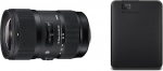Sigma 18-35 mm F1.8 DC HSM Art Lens for Canon EF Lens Bayonet & WD Elements Portable External Hard Drive 5 TB