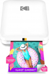 KODAK Step Slim Instant Smartphone Photo Printer - Portable Slim Colour Mobile Photo Printer - Zinc 2 x 3 Inch Adhesive Photos - Print iOS & Android Devices via Bluetooth with the Fun App - White