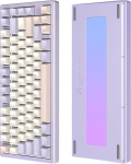 LexonElec x Attack Shark X75 CNC alumiinium 75% traadita m&auml;nguklaviatuur, Tri Mode BT/2.4G/Wired, mehaaniline RGB klaviatuur tihendiga, 5000mAh aku, toetab Win/Mac Purple