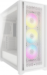 Corsair iCUE 5000D RGB Airflow Mid Tower Case, True White - 3 &times; AF120 RGB Elite ventilaatorit, iCUE Lighting Node PRO valgustusjuhtimine - k&otilde;rge &otilde;huvooluga konstruktsioon - Valge