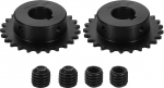 hankimise kaart 2 t&uuml;kki #25 ketirulli ketiratta, 15mm puur, 1/4" samm, 25 hammast, C45 s&uuml;sinikterasest, ANSI #25 ketirulli ketiratta v&otilde;tmeava 5x2.3mm koos reguleerimiskruvidega ISO 04C ketile
