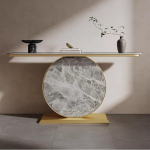 Snowflyk konsoollaud, ekstra pikk diivanilaud diivani taga, kitsas kaasaegne t&ouml;&ouml;stuslikus stiilis konsool kivist (Style 4, 120 x 30 x 80 cm)