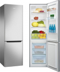 Amica KGCL 387 150 E Fridge-Freezer Combination - Stainless Steel Look - 176 cm Height - Electric Control - Less Defrosting Thanks to FrostControl - VitControlPlus Drawer