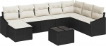 Rantry 8-teiliges Garten Sofa Set mit Kissen, braun, Poly Rattan Gartenlounge Model3346847