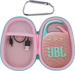 Aenllosi k&otilde;vakott, mis &uuml;hildub JBL Clip 5 Bluetooth k&otilde;larikarbiga, JBL kaasaskantav veekindel tolmukindel k&otilde;larikarp (roosa kott)