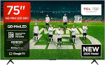 TCL 75-tolline 75Q6C QLED Mini LED-teler, 4K HDR Premium, Dolby Vision IQ & Atmos, Onkyo 2.1, Smart Google TV, Game Master, 144Hz Motion Clarity Pro, AMD FreeSync Premium Pro, HDMI 2.1, AirPlay 2