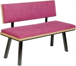 kundler home Bench, nurgapink v&otilde;i k&ouml;&ouml;gipink seljatoega 125 x 89 x 48 cm, polsterdusega k&otilde;rge istumismugavuse tagamiseks, sobib ideaalselt s&ouml;&ouml;gitoas pingiks, lihtne kokkupanek, elegantne tammepuidust Premium Decor