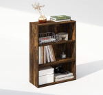 Furinno Simple Avatud riiulitega raamaturiiulid 3-tasandiline merevaigukollane m&auml;nd