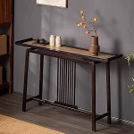 PQXQZ Konsolentisch f&uuml;r den Eingangsbereich Moderner Beistelltisch mit Rattan Design Schmale Sofatische f&uuml;r Flur Eingangsbereich und Wohnzimmer