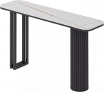 XLIHAWY Eingangstisch, Konsole In Marmoroptik Mit Metallsockel, Langer, Schmaler Beistelltisch F&uuml;r Hinter Dem Sofa, Flurtisch F&uuml;r Wohnzimmer(A,150x30x80cm)