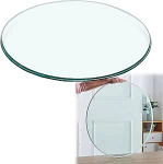 &Uuml;mmargune klaasplaat, l&auml;bim&otilde;&otilde;t 35, 58, 68, 100 cm, v&auml;litingimustes kasutatav terrassilaud, l&auml;bipaistev lame klaas, 8 mm paksune karastatud klaasplaat, vastupidav ja stabiilne, turvaklaasist klapp kohvilauda / s&ouml;&ouml;gilauale (85