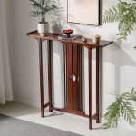 BeiJingYZ Konsolentisch Schmal mit Schubladen, Holz, Flurtisch im Neuen Chinesischen Stil, Beistelltisch Schmal f&uuml;r Eingangsbereich, Schlafzimmer, Wohnzimmer, Foyer(140x20x100 cm/55x8x39 in)