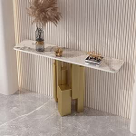 Schmaler Konsolentisch im Farmhouse-Stil - 47,2 Zoll gro&szlig;er Eingangstisch mit Stauraum f&uuml;r Wohnzimmer, Sofatisch und Flurm&ouml;bel (Braun A) - Stilvolles und funktionales Design