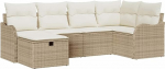 Garten-Sofa-komplekt 6 tk Beige und Creme 232,5 x 122,5 x 85 cm Mudel3358980