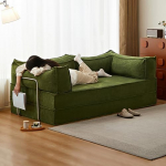 Klappbares Schlafsofa Wolke Cord Boden Couch f&uuml;r Wohnzimmer und Schlafzimmer Komfort