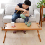 Kokkupandav bambusest kohvilaud elutuppa, ZZ kokkupandav laud diivanile, hommikus&ouml;&ouml;gitaldrik, laekaplaat, 96 x 43 cm