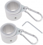 YINETTECH 2 x alumiiniumist metallist 1-tolline mittekorraline lipuvarda p&ouml;&ouml;rlevate r&otilde;ngaste klambrid p&ouml;&ouml;rlevate lippude paigaldamiseks