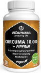 Kurkum 10,000 mg suur annus vaid 1 kapslis koos piperiini + kurkumiiniga, 90 kapslit bioaktiivset kurkumiekstrakti 3 kuuks, toidulisand ilma lisaaineteta