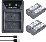 DuraPro 2 x EN-EL3e EN EL3E aku + LED topelt sisseehitatud USB-laadija C-t&uuml;&uuml;pi pesaga Nikon EN-EL3E Nikon D50, D70, D70s, D80, D90, D100, D200, D300, D300S, D700 digikaameratele.