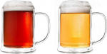 Creano Double-Walled Beer Glass 500 ml, Thermal Glass Beer Glass, Beer Mug, Humpen (2 x 500 ml)