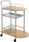 Haku M&ouml;bel 40027 Kitchen Trolley Tubular Stainless Steel Aluminium / Beech
