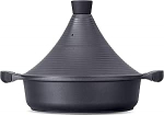 Induktsioon Tagine Pot 28 cm / 4,2 L - Maroko Tagine valatud alumiiniumist - k&otilde;ikidele pliidit&uuml;&uuml;pidele (induktsioon, gaas, keraamiline) Keraamiline mittekleepuv - ei roosteta, ei purune - 4-6 inimesele (must)
