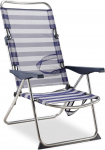 Solenny Foldable 4 Position Beach Chair with Backrest and Handles, 91 x 63 x 105 cm, 4 Positions, Washable Fabric and Stabilizers for Safety, Colourful