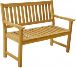 VERDELOOK Acacia Line Two-Seater Bench 120 x 62 x Height 95 cm Natural Wood