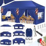 KESSER&reg; Gazebo Folding Gazebo 6 x 3 m telk 6 eemaldatava k&uuml;lgseintega, aiatelk, reguleeritav k&otilde;rgus ja veekindel + kott veerev maapealne ankur, Pop-Up Click s&uuml;steem, UV kaitse 50+ Party Tent