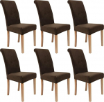 Colorxy Spandex kangast Stretch s&ouml;&ouml;gitool Slipcovers Home Decor Set of 4, Velvet, Dark Coffee, M