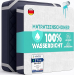Mattress Protector, 180 x 200 cm, Waterproof, Pack of 2 Cotton Mattress Topper, Moisture Protection, Incontinence Pad, Breathable Mattress Cover, Anti-Allergy, Anti Mite, for Bed, Washable