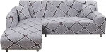 JIAN YA NA Stretch diivan katab pol&uuml;ester Spandex kangast Slipcover 2 t&uuml;kki pol&uuml;esterkangast Stretch Slipcovers + 2 padjakatteid Sectional diivan L-kujuline diivan (Hall (Troy))
