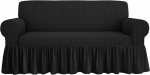 Voila' 2/3/4-kohaline diivanikate Elastne diivanikate (must, 3-kohaline)