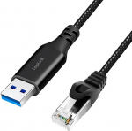 LogiLink CU0406 Aktiivne USB 3.0 (t&uuml;&uuml;p A) ja v&otilde;rgu (RJ45) &uuml;henduskaabel - 1 Gbps, 10 m