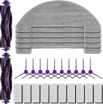 (27 t&uuml;kki) MR1 SE Ersatzteile f&uuml;r MONSGA MR1 SE Saugroboter: 2 B&uuml;rstenwalzen, 10 Seitenb&uuml;rsten, 10 HEPA-Filter mit Schaumstofffiltern, 5 Wischpads, MR1 SE Zubeh&ouml;rset