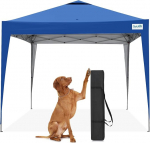 Quictent Pop Up Gazebo 3 x 3 m koos kotiga, kokkupandav Gazebo veekindel &uuml;rituse varjualune, 50+ UV-kaitsega varikatuse aiatelk peodeks, telkimiseks, festivalideks ja kirbuturgudeks - Royal Blue