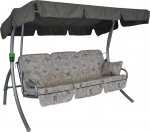 Angerer Freizeitm&ouml;bel GmbH Comfort Hollywood Swing - Garden Swing Made in Germany - kiikumine istumiseks, lamamiseks ja l&otilde;&otilde;gastumiseks - voodifunktsiooniga - lihtne kokkupanek (Beige Butterfly)