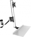 HFTEK&reg; FY15WS Workfit t&ouml;&ouml;jaama monitorihoidja tugihoidik seinakinnitus kuni 27" tolli VESA 75 / 100 Sit & Stand-ga
