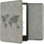 kwmobile Klapph&uuml;lle kompatibel mit Amazon Kindle Paperwhite 11. Generation 2021 H&uuml;lle - Flipcase f&uuml;r Kindle Paperwhite H&uuml;lle aus Kunstleder - Travel Umriss