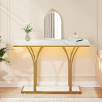 Sissep&auml;&auml;sulaua LED tuledega kaasaegne konsool aktsent tabel Slim diivan k&uuml;ljelaua Foyer tabel Faux marmorist Top sissep&auml;&auml;suks koridor elutuba