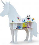 The Cardboard Co Emily the Unicorn Children's Shelf in White, Suitable for Approx. 50 Tonies, Toys or Children's Books, 100% Plastic-Free (Natural White)