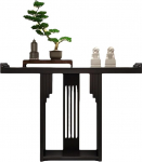 Diivan-Konsolentisch, Vintage-Sofatisch mit Offener Ablage Hinter dem Sofa, Beistelltisch Aus Holz f&uuml;r Eingangsbereich, Flur, Foyer Und Wohnzimmer(Nero,140x30x80cm)